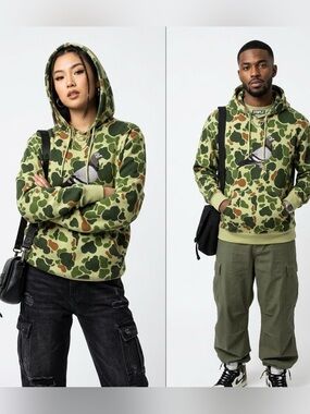 STAPLE PIGEON OG Camo Embroidered Pigeon Hoodie BAPE Style Streetwear Grail Sz S